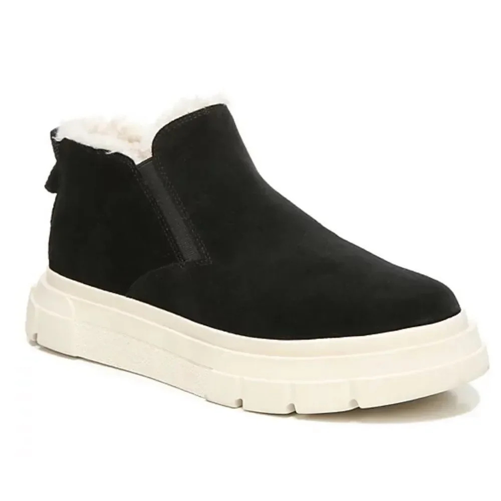 Franco Sarto Black L-Anoro Leather Ankle Women's Booties size 7.5M
